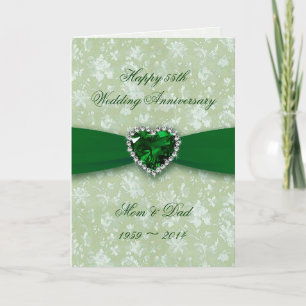 ボールドダマスク 55周年 結婚記念日 カード
