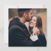 ボールドパープル&ブロッシュフォト結婚式の保存日 案内状 (裏面)