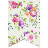 ボールドピンクとアイボリーのドリーム ブライダルシャワー バンティングフラッグ (第1の旗)