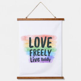 ボールドプライドレインボーウォールポスター 吊り下げ型タペストリー