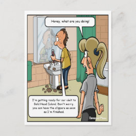 ボールドヘッド島のユーモアたっぷりのポストカード ポストカード