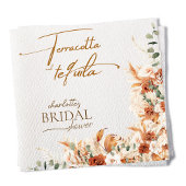 ボールドボーホーテラコッタとテキーラのブライズシャワー スタンダードカクテルナプキン