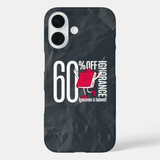 ボールドミニマリスト反無知本の引用 Case-Mate iPhoneケース (裏面)