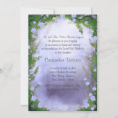 ボールドレスパーティドレス 紫色のバラのキンセアニエラ 招待状 (裏面)