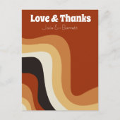 ボールドレトログルーヴィー70年代ウェディングフォトラブ&サンクス ポストカード (正面)