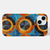 ボールドレトロ幾何学サークルフォンケース Case-Mate iPhoneケース (裏面 (横))