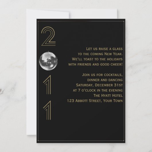 ボールドロップ2011年新年 招待状 (正面)