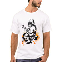 ボールド アーバン ストリート アート グラフィティ スタイル Tシャツ