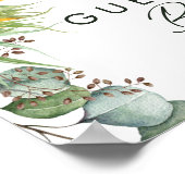 **ボールド カントリー サンフラワー | ゲスト ブック サイン** ポスター (角)