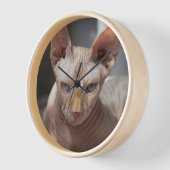 ボールド キャット – 猫好きのためのアーティスティック ウォール クロック (傾斜)