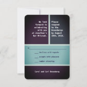 ボールド スター オブ デイビッド バー ミツバの返信 招待状 (裏面)