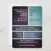 ボールド スター オブ デイビッド バー ミツバ祭 招待状 (裏面)