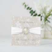 ボールド ダマスク 30周年 結婚記念日 スクエア インビテーション (スタンド正面)