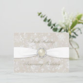 ボールド ダマスク 30周年 結婚記念日 4.5x6.25 招待状 (スタンド正面)