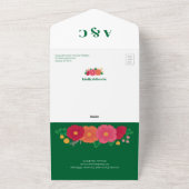 ボールド ブルームズ オールインワン ウェディング インビテーション (外側)