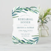 ボールド・ボタニカル・ラップ｜リハーサル・ディナー 招待状 (スタンド正面)