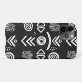ボールド・マッドクロス - 黒と白のパターン Case-Mate iPhoneケース (裏面(横))