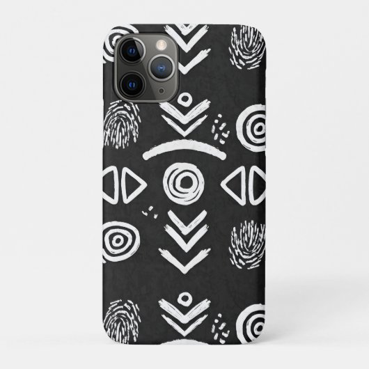 ボールド・マッドクロス - 黒と白のパターン Case-Mate iPhoneケース (裏)