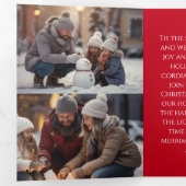 ボールド メリー アンド ブライト フォト 三つ折りクリスマスカード (内部最初)