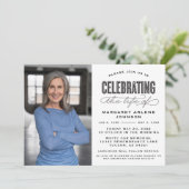 ボールド モダン スクリプト ライフ セレブレーション 葬儀 招待状 (スタンド正面)