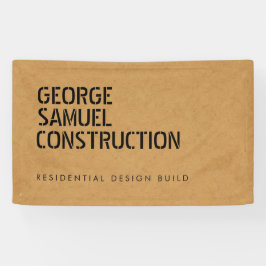 ボールド・モールド・ウッド・カラー・コンストラクション・ビジネス 横断幕