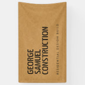 ボールド・モールド・ウッド・カラー・コンストラクション・ビジネス 横断幕 (縦)