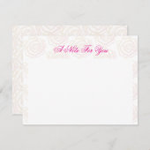 'ボールド ローズ' フラット ノート カード (正面/裏面)