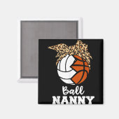ボールナニーおもしろいバレーボールバスケットボールナニー マグネット (正面/裏面)