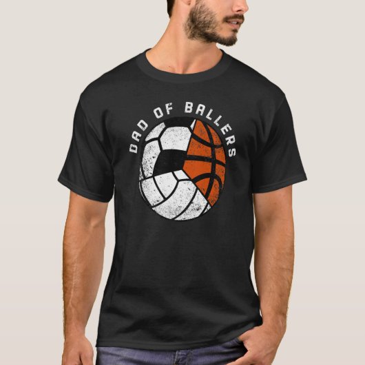 ボールバレーボールサッカーバスケットボールのメンズパパ Tシャツ (正面)