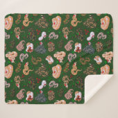 ボールパイソンモーフホリデイグリーン シェルパブランケット (正面(横))