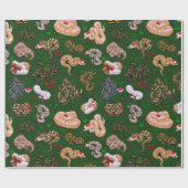 ボールパイソンモーフホリデー ラッピングペーパー (フラット)