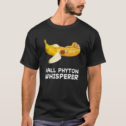 ボールパイソン語り手 ヘビ 爬虫類 爬虫類学者 Tシャツ (正面)