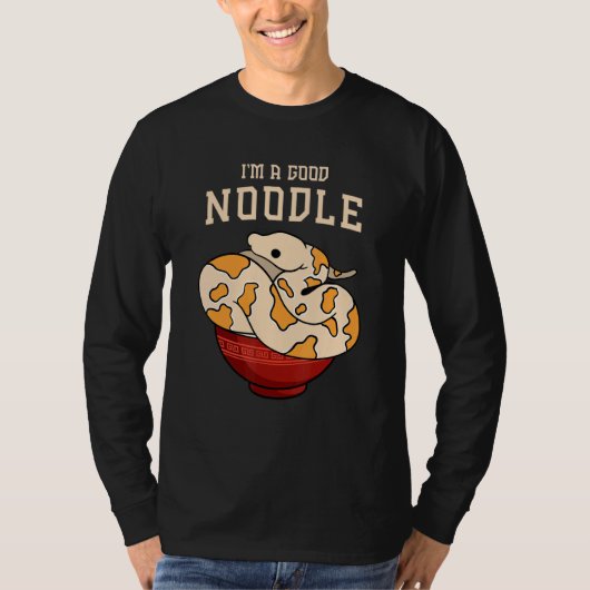 ボールパイソン 私は良い麺です Tシャツ (正面)