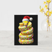 ボールパイソン 蛇 クリスマス ハット Xmas  カード (黄色い花)