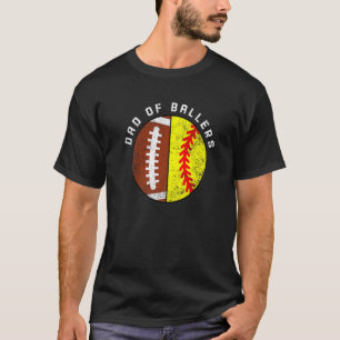 ボールパパのメンズサッカーソフトボールパパ Tシャツ