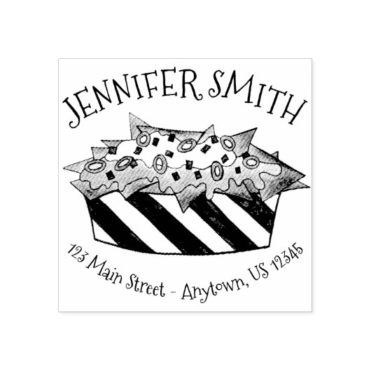 ボールパークチーズナチョチップススナックグルメアドレス ラバースタンプ (インプリント)