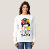 ボールパークマママベースボールソフトボール母の日ママM スウェットシャツ (正面フル)