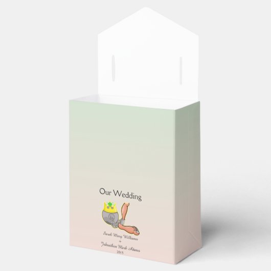 ボールパーソナライズされたおもしろい及びチェーン結婚式の引き出物 フェイバーボックス (オープン)