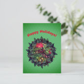 ボールビーズリースクリスマスホリデーポストカード シーズンポストカード (スタンド正面)