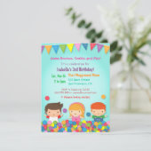 ボールピットキュート子供の誕生日パーティの招待状 招待状 (スタンド正面)