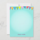 ボールピットキュート子供の誕生日パーティの招待状 招待状 (裏面)