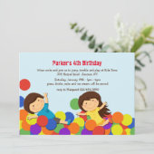 ボールピットパーティの招待状 招待状 (スタンド正面)