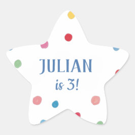 ボールピット水玉模様子供の誕生日パーティーナプキン 星シール