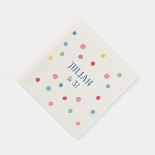 ボールピット水玉模様子供の誕生日パーティー スタンダードランチョンナプキン (角)