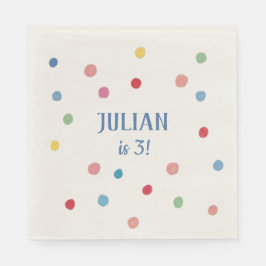 ボールピット水玉模様子供の誕生日パーティー スタンダードランチョンナプキン