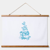 ボールブルー、中ターコイズ装飾デザイン 吊り下げ型タペストリー (正面)