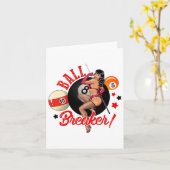 ボールブレイカーおもしろいプ選手ビリヤード恋人ビル カード (黄色い花)