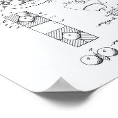 ボールベアリング1933特許芸術ホワイト紙 ポスター (角)