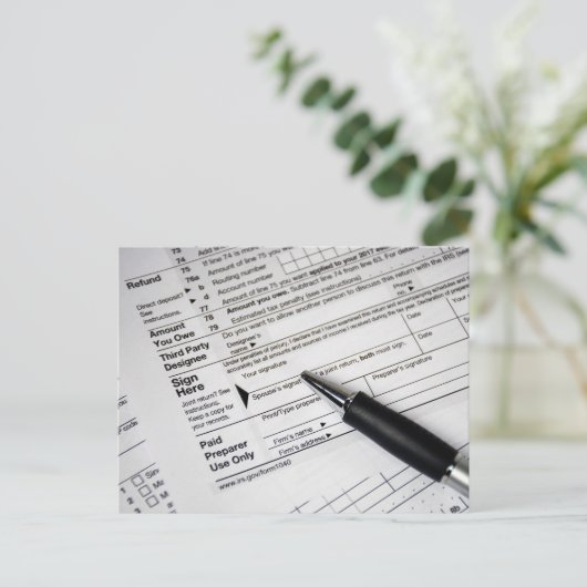 ボールペン用税金型枠 ポストカード (スタンド正面)