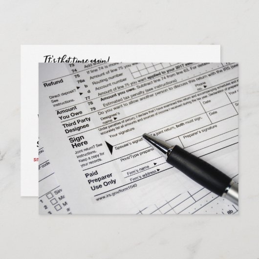 ボールペン用税金型枠 ポストカード (正面/裏面)